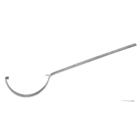 Surgical laparoscopic hook probe instrument with curved tip and long handle