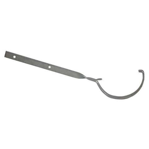 Stainless steel surgical retractor with flat blade and curved handle